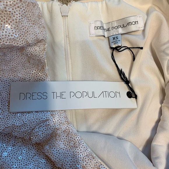 Dress The Population Ombré White & Gold Dress - Picture 4 of 7